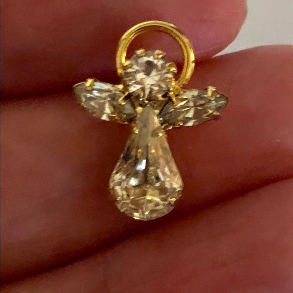 Crystal Angel Tack Pin